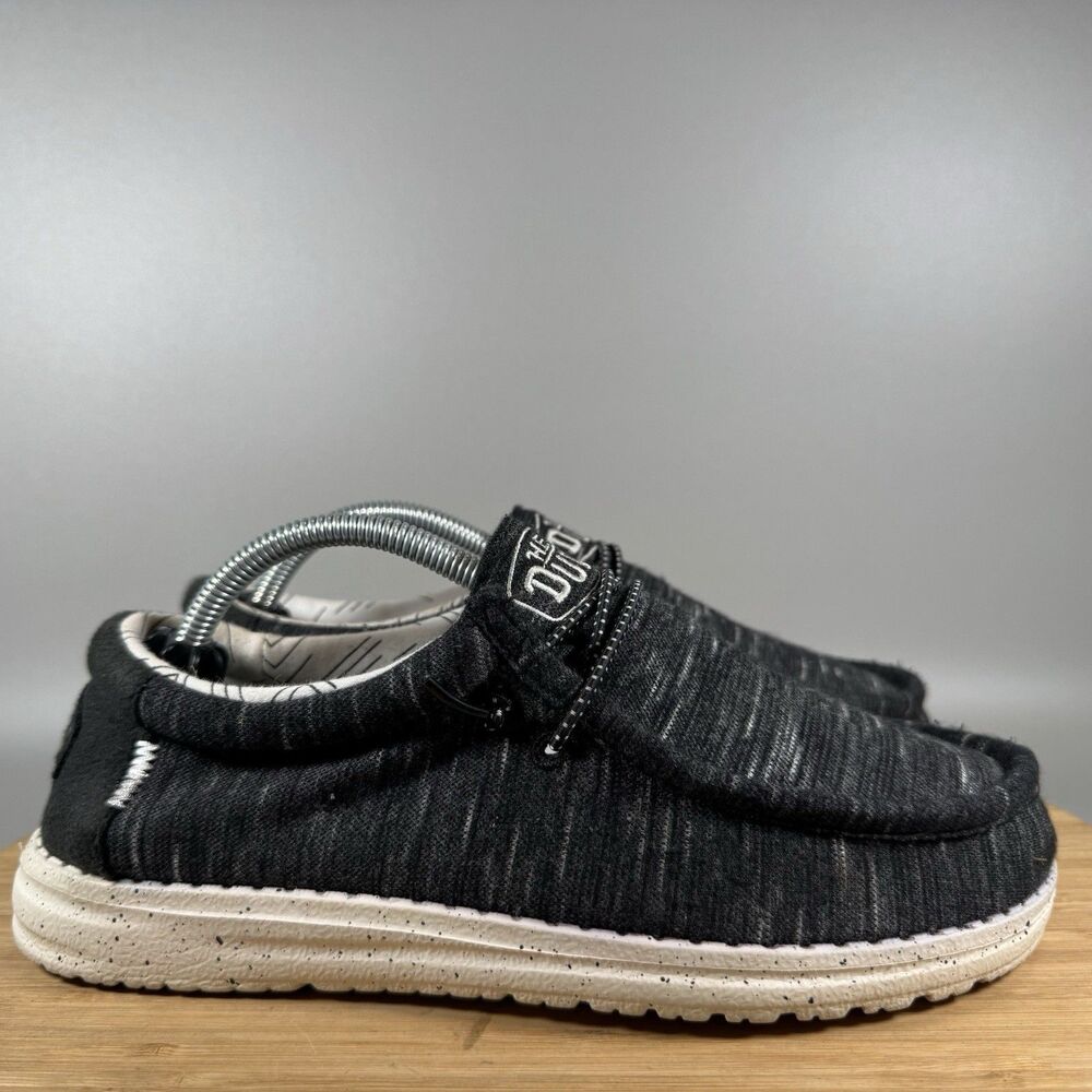 Hey Dude Wally‎ Stretch Slip On Comfort Sneakers Shoes Womens 6 Black